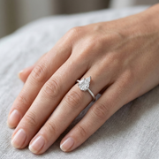 925 Sterling Silver Marquise Diamond Ring For Women